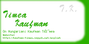 timea kaufman business card